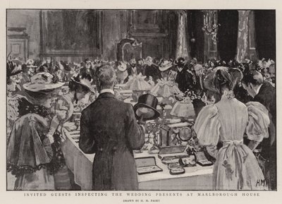 Invited Guests Inspecting the Wedding Presents at Marlborough House by Henry Marriott Paget